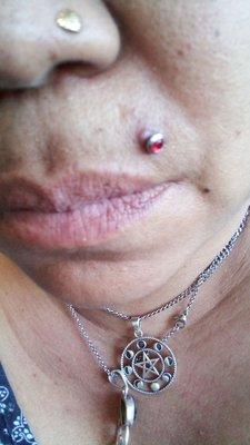 Peircing gone wrong.. Save your money.. Stay away.." Matty" doesn't know what he is doing!!!