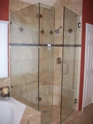 Residential shower glass installation for your home. Call for a quote!