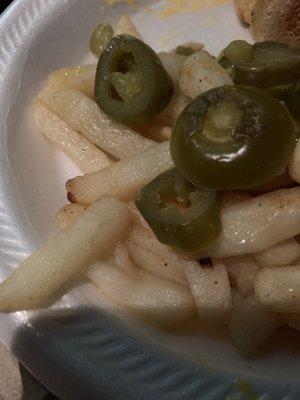 "Mexican" hot dog with "fries".