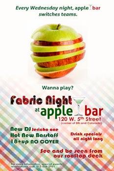 Flier for Apple Bar.