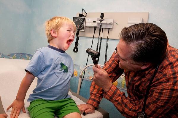 Dr. Nathan Levanger sees patients at Driggs Health Clinic.