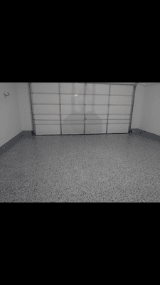 Flake floor system done on customer garage