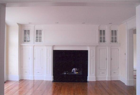 White Paint Custom Fireplace Surround