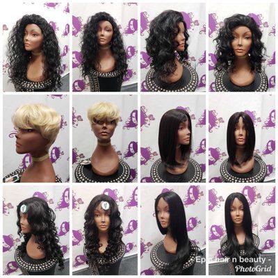 A few example of wigs we carry.