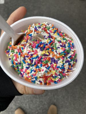 Twist soft serve with rainbow sprinkles (small)