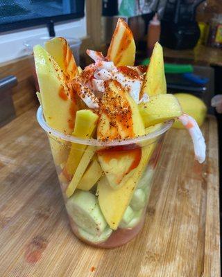 Mango ,cucumber,coco(Tajín/chamoy)