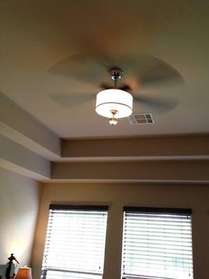 Install ceiling fans with lights