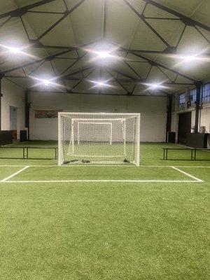 Indoor soccer field.