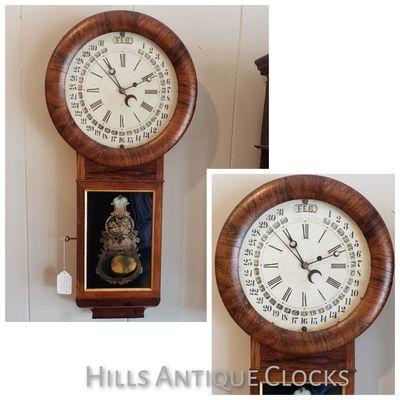 SOLD. Rare Gilbert Regulator wall clock.