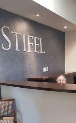 Stifel, Nicolaus & Co. Inc. Fresno, California branch office; lobby/receptionists area.