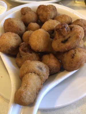 Fried mushrooms.