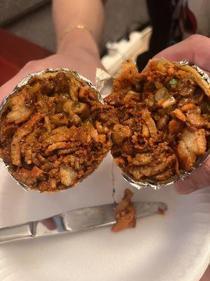 Al pastor burrito