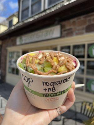 Pitaya Bowl with almond butter (no granola or coconut)