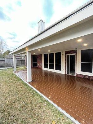 Custom Patio Addition we built in Cinco Ranch.