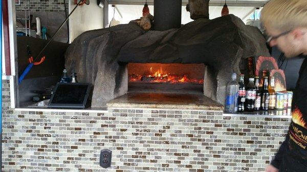 Stone oven.