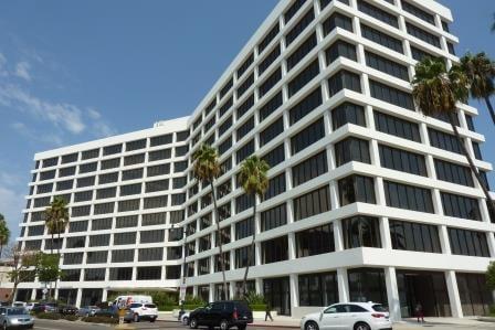 Law office location, corner of Wilshire and San Vincente