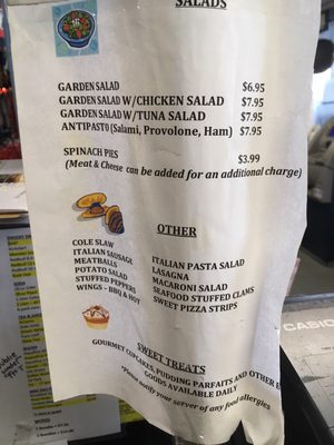 Pete's Menu continued