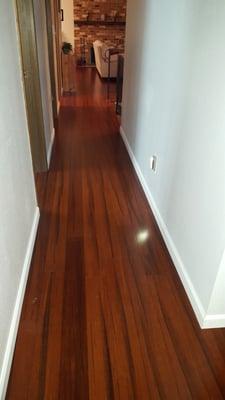 Praline bamboo with new baseboards!