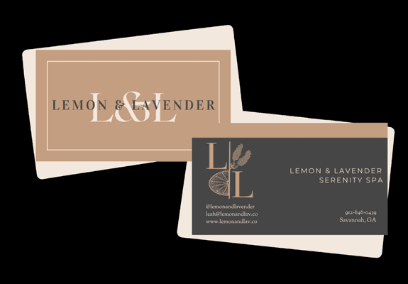 Business cards I created for this website/business template.