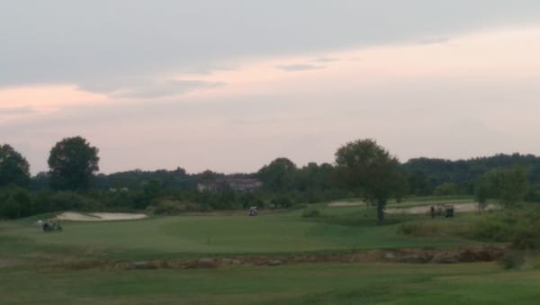 Three groups backed up on one hole