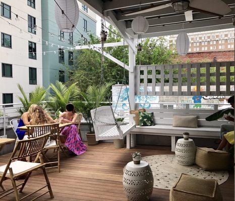 Rooftop patio - Small but packed with style.