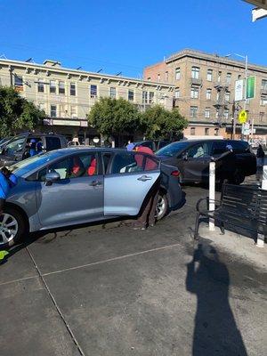 Car drying area