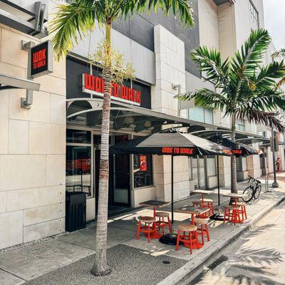 Our outdoor terrace at 1629 Alton Road, Miami Beavch, FL (corner of Lincoln Road and Alton Road)