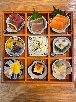 Chirashi - two of us split it with an app and an extra salad, and it was *perfect*