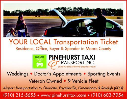 Airport Transportation,Charlotte,Raleigh,Greenboro,Fayetteville,Moore county