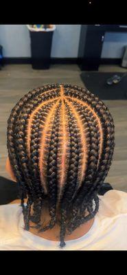 Men braids stitch