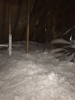 Attic blow insulation