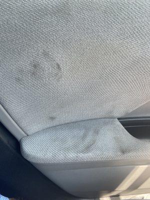 Oil stains on my interior.