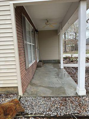 Front porch freshly washed