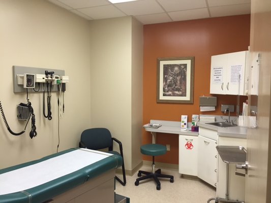 Spacious exam rooms