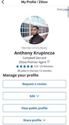 Zillow profile