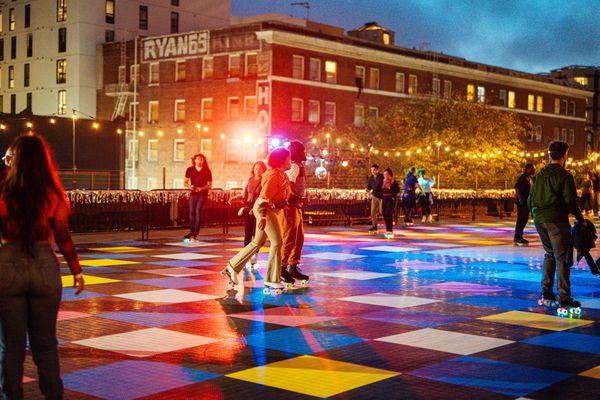 Skating the night away under the stars!