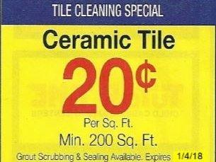 Ceramic Tile Cleaning Coupon