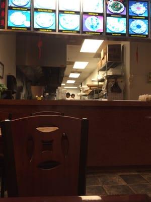 Inside the dining room, view of the counter.