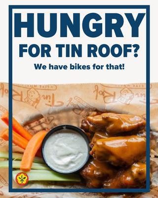 Savor the flavors of Tin Roof from your office! Yes really, we'll bring you lunch straight to your suite or floor.