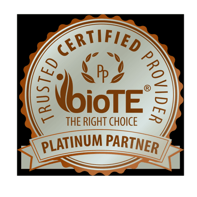 After much experience we have achieved Legacy Platinum status with BioTE!!