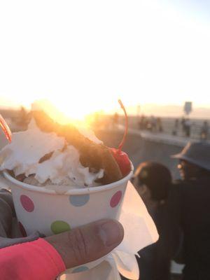 Ice cream sunset