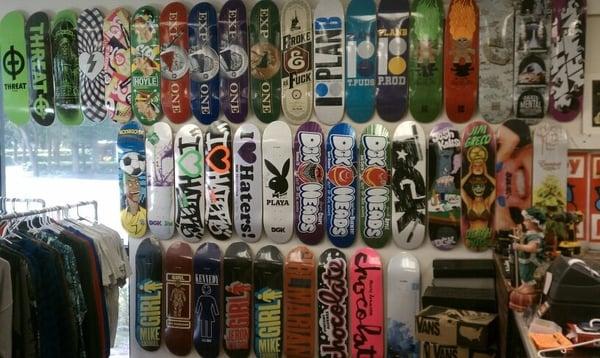 Some decks on the wall