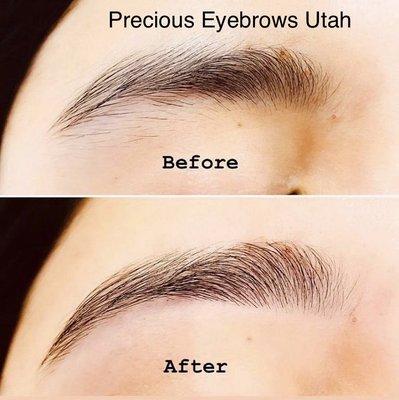 Eyebrow threading results