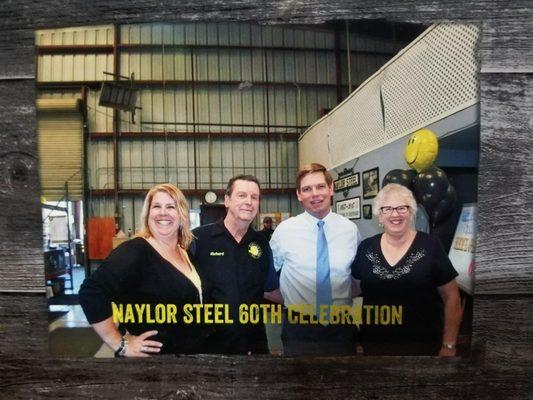 Our 60th Celebration in July 2017.  Eric Swalwell stopped by to show his support.