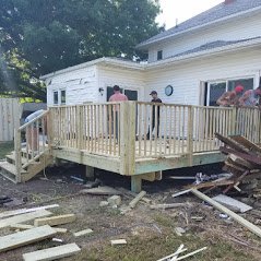 New Deck Build, Custom Door for Basement Entry.