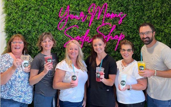 Our team LOVES drinks from Your Mom's Soda Shop!