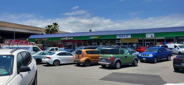 Some of the businesses at the Airport Commercial Center.