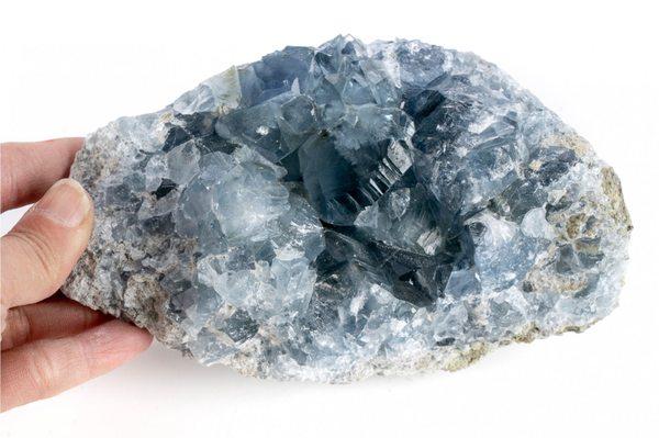 Geode Of Sky Blue Celestine Crystals, 4.15 Lbs.