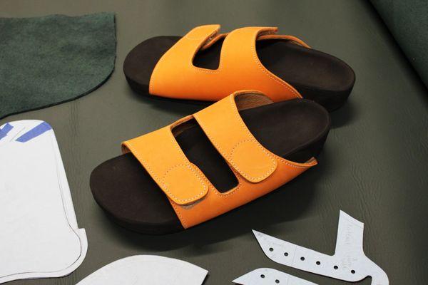 These custom made sandals seems to celebrate the day! Sporting your very own personalized built-in orthotics, comfort and stability! Enjoy!