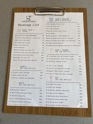 Beverage List